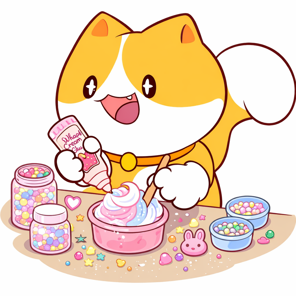 Cream glue and decoden craft